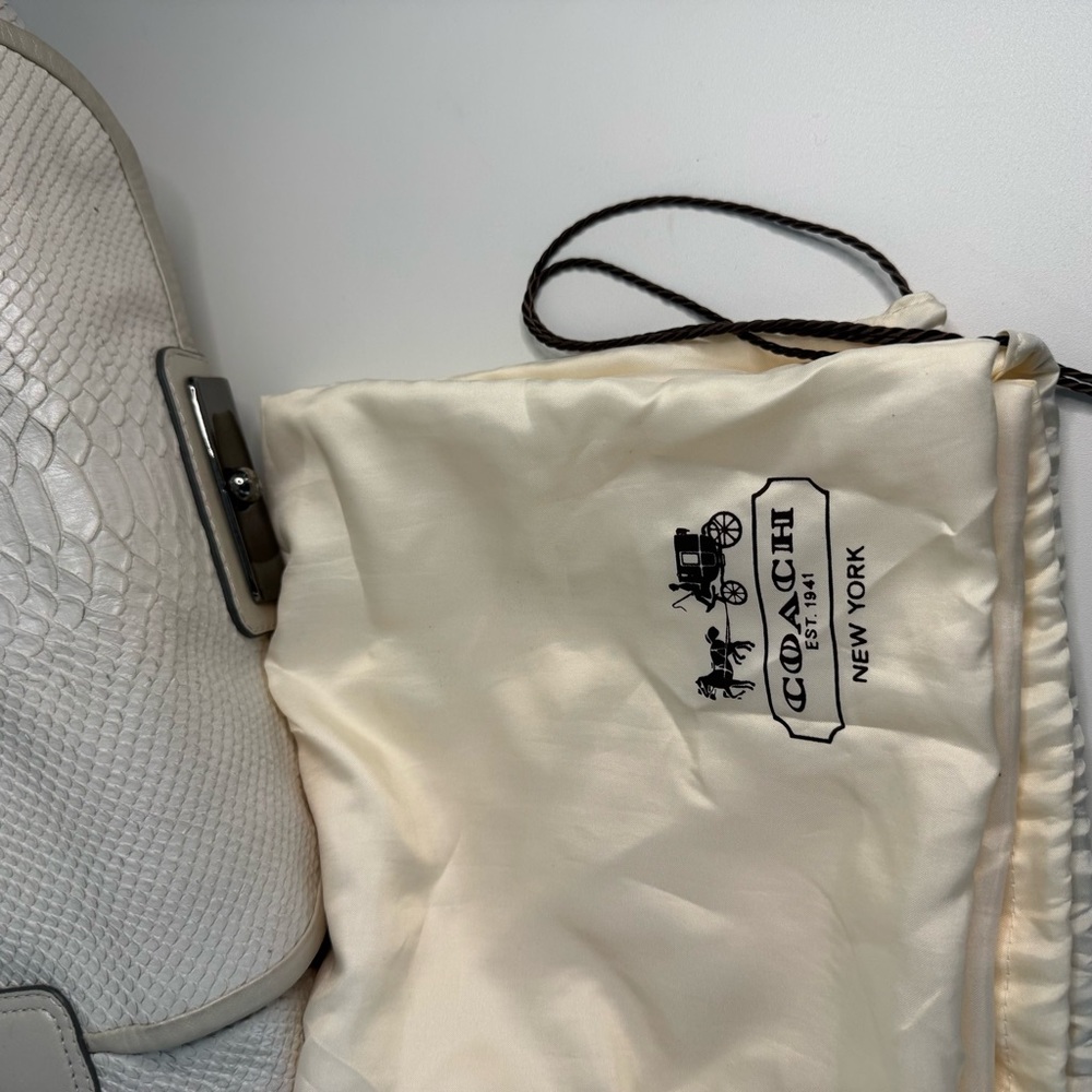 Coach Python Embossed Leather Hobo Shoulder Bag C… - image 15